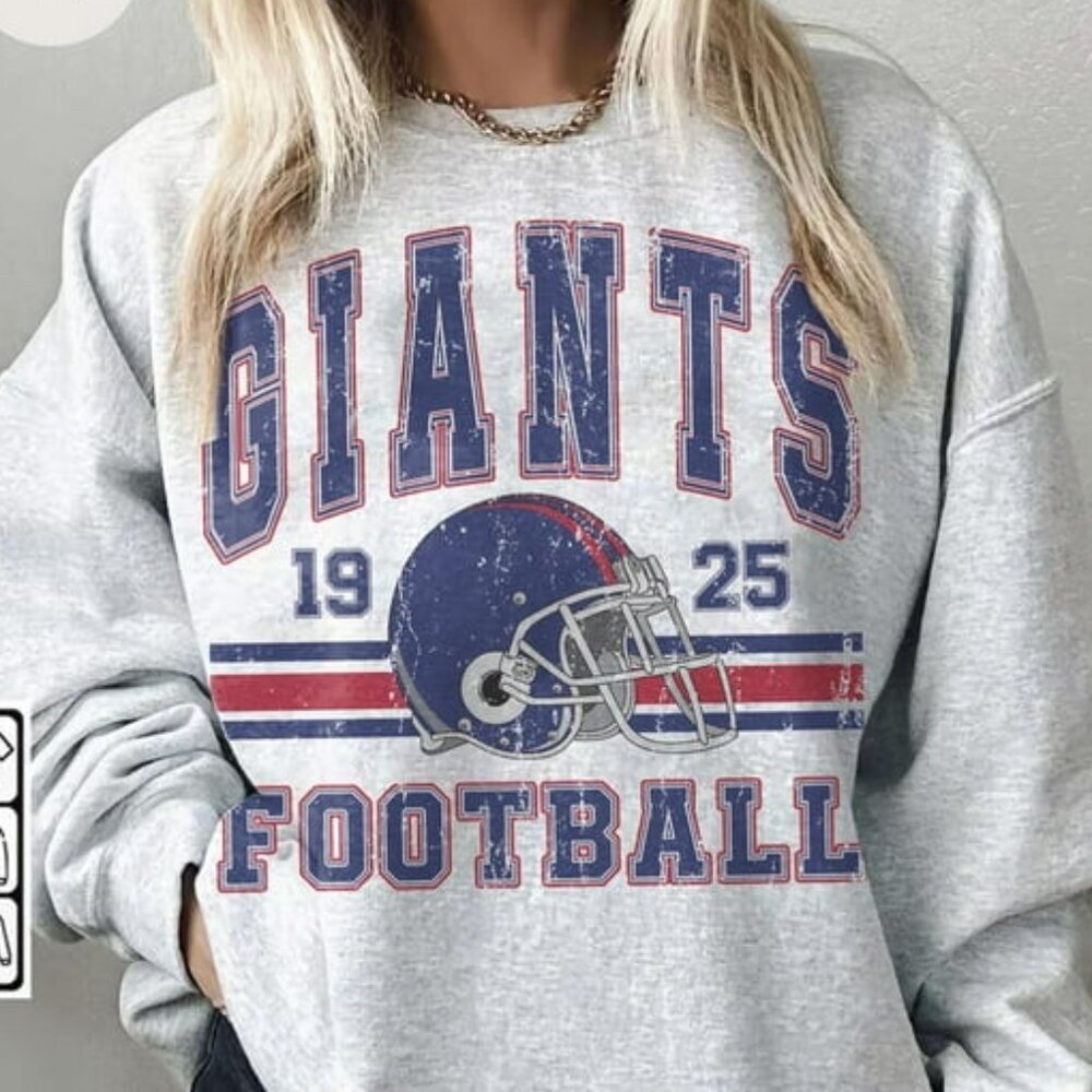 90s Style Giant Sweatshirt, New York Football Crewneck, NY Giant New York 05